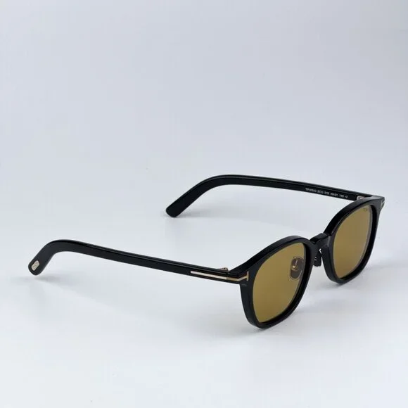 Tom Ford FT0978-D/S Eco 01E BRAND NEW Sunglasses Black Light Brown Square Unisex